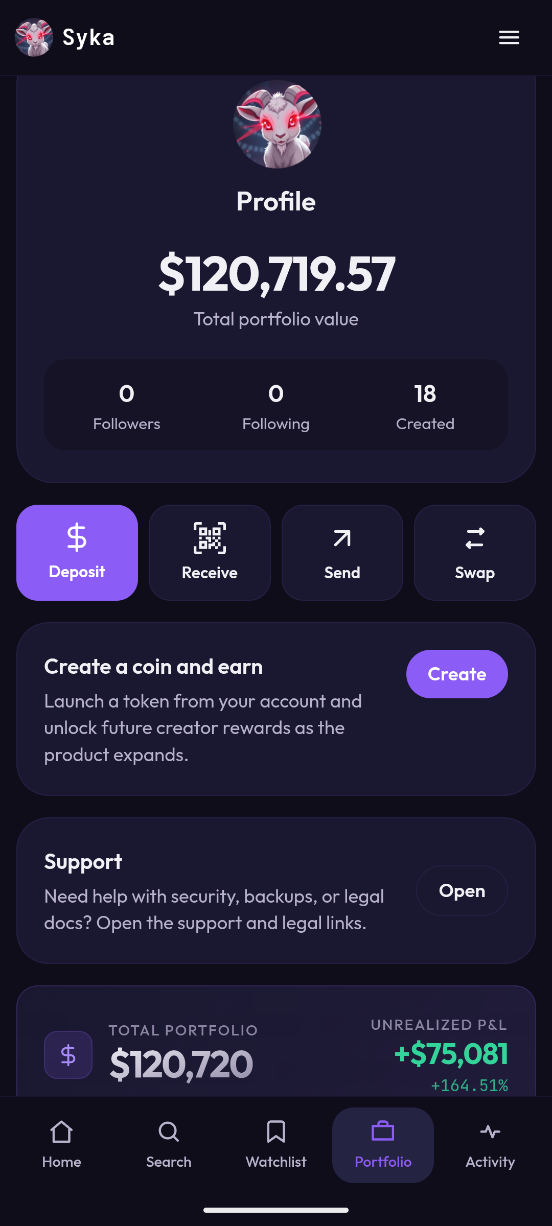 Fund your wallet inside the app